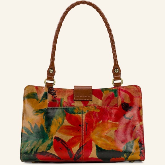Patricia Nash Violina Floral Leather Handbag 15th Anniversary Tag Tassel Spring - Picture 4 of 10